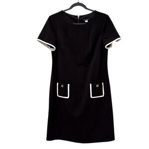 Tommy Hilfiger Women's Classic Scuba Crepe Two Pocket Dress‎ Black Size 10